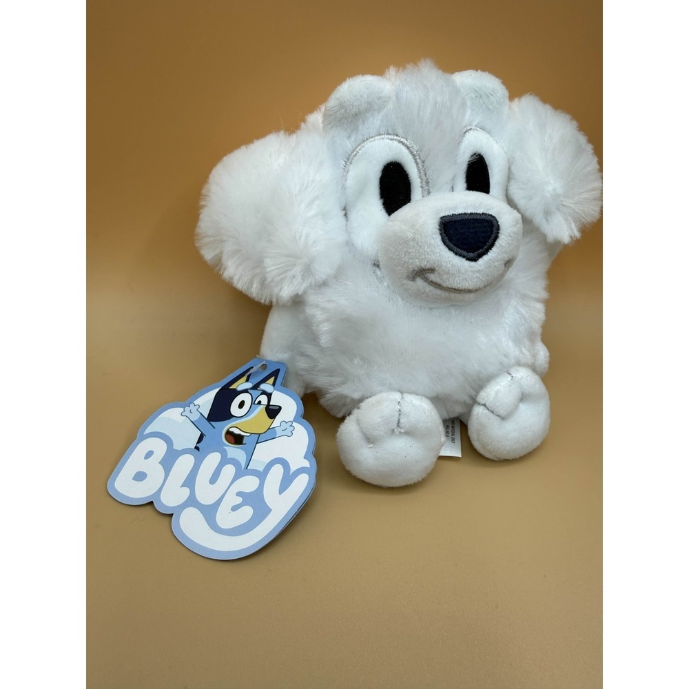 Moose Toys Bluey‎ Friends Plush Lila Stuffed Toy 7" White Dog New With Tags